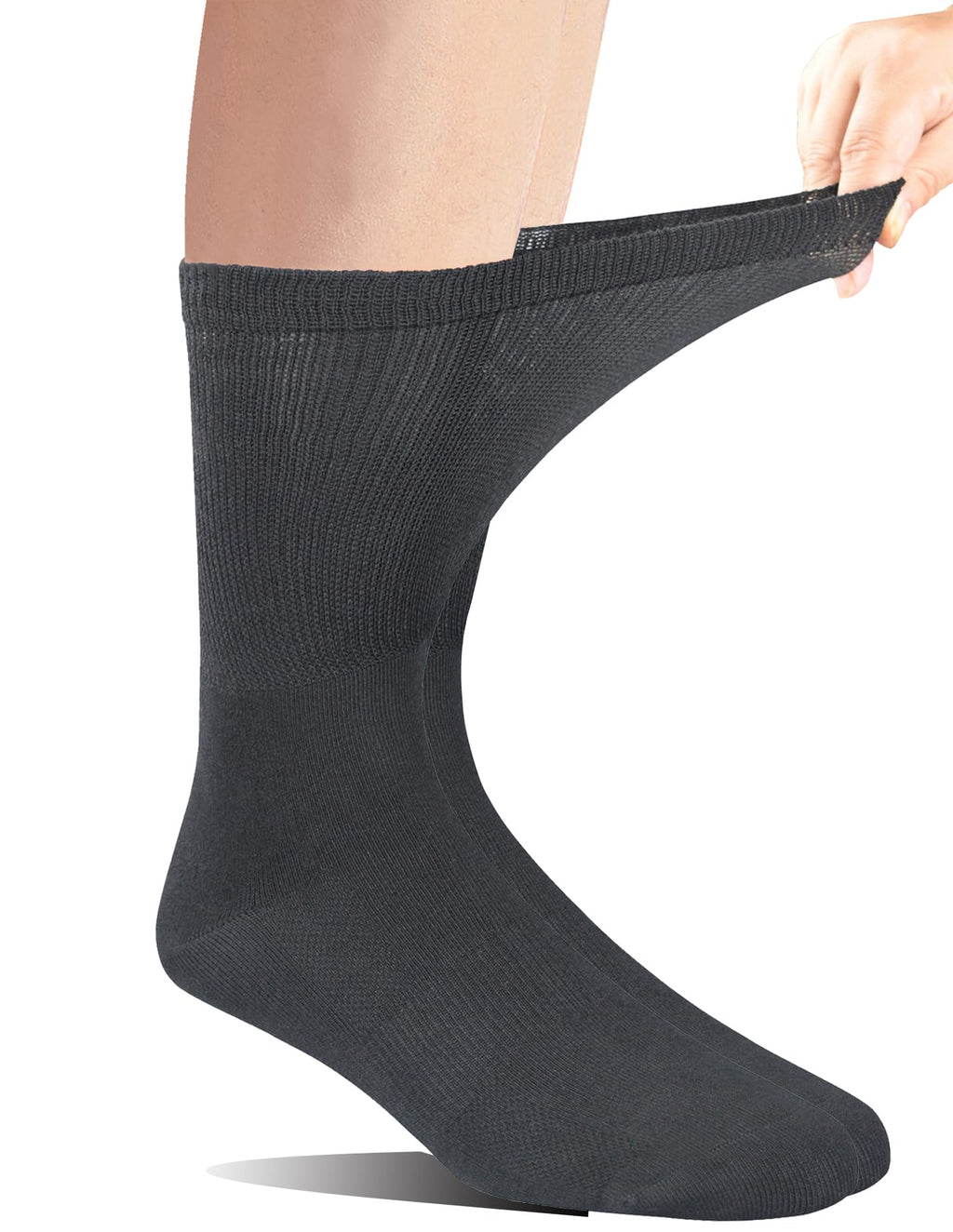 Men's 6 Pairs Bamboo Rayon Breathable Mid-Calf Socks with Arch Support G226