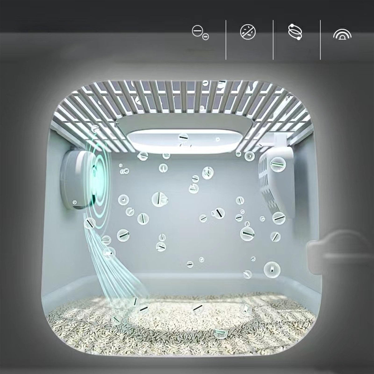 Extra Large Fully Enclosed Cat Litter Box with Lid D83944
