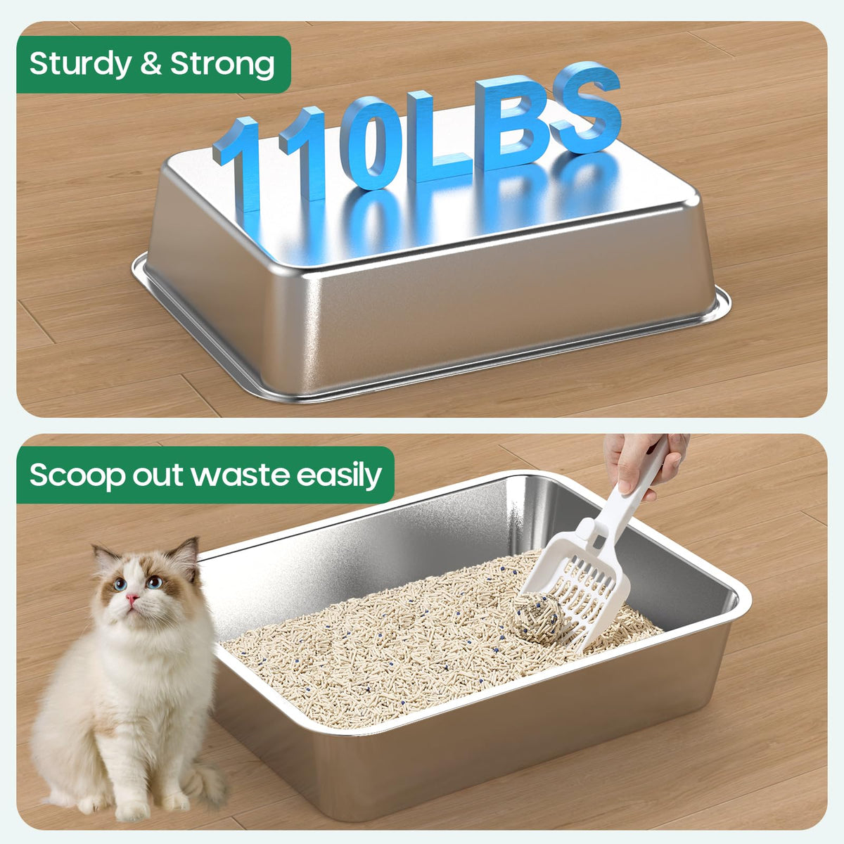 Stainless Steel Cat Litter Box R5343