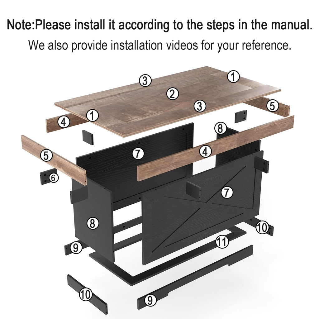 39 in Rustic Coffee Table with X-Design Y5543