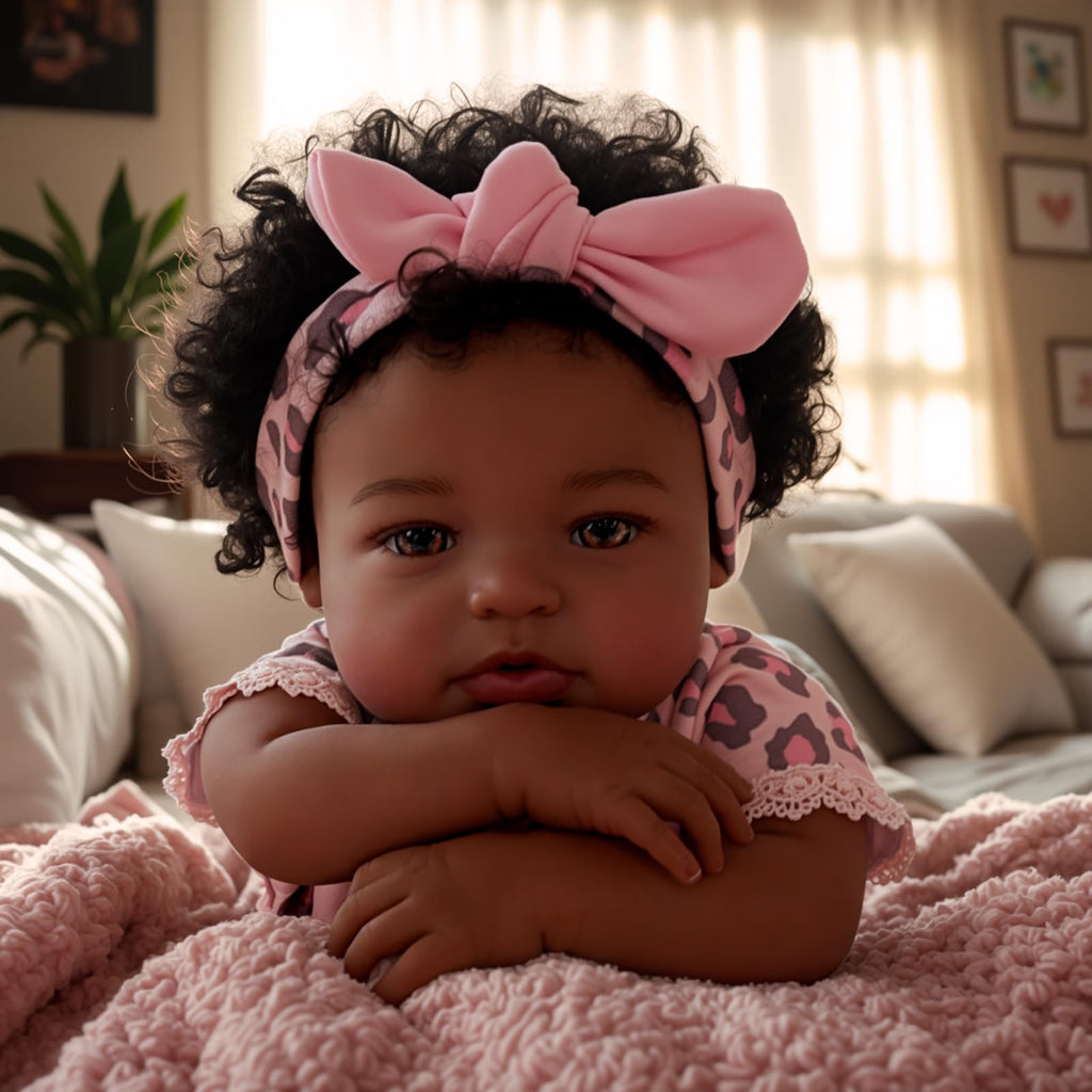Black 20 Inch Reborn Baby Dolls C364