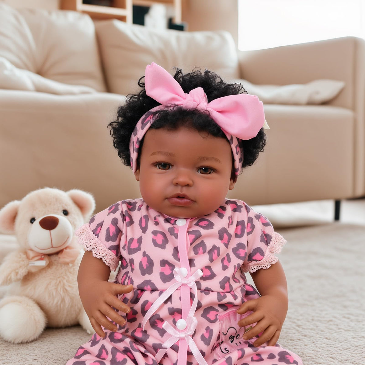 Black 20 Inch Reborn Baby Dolls C364