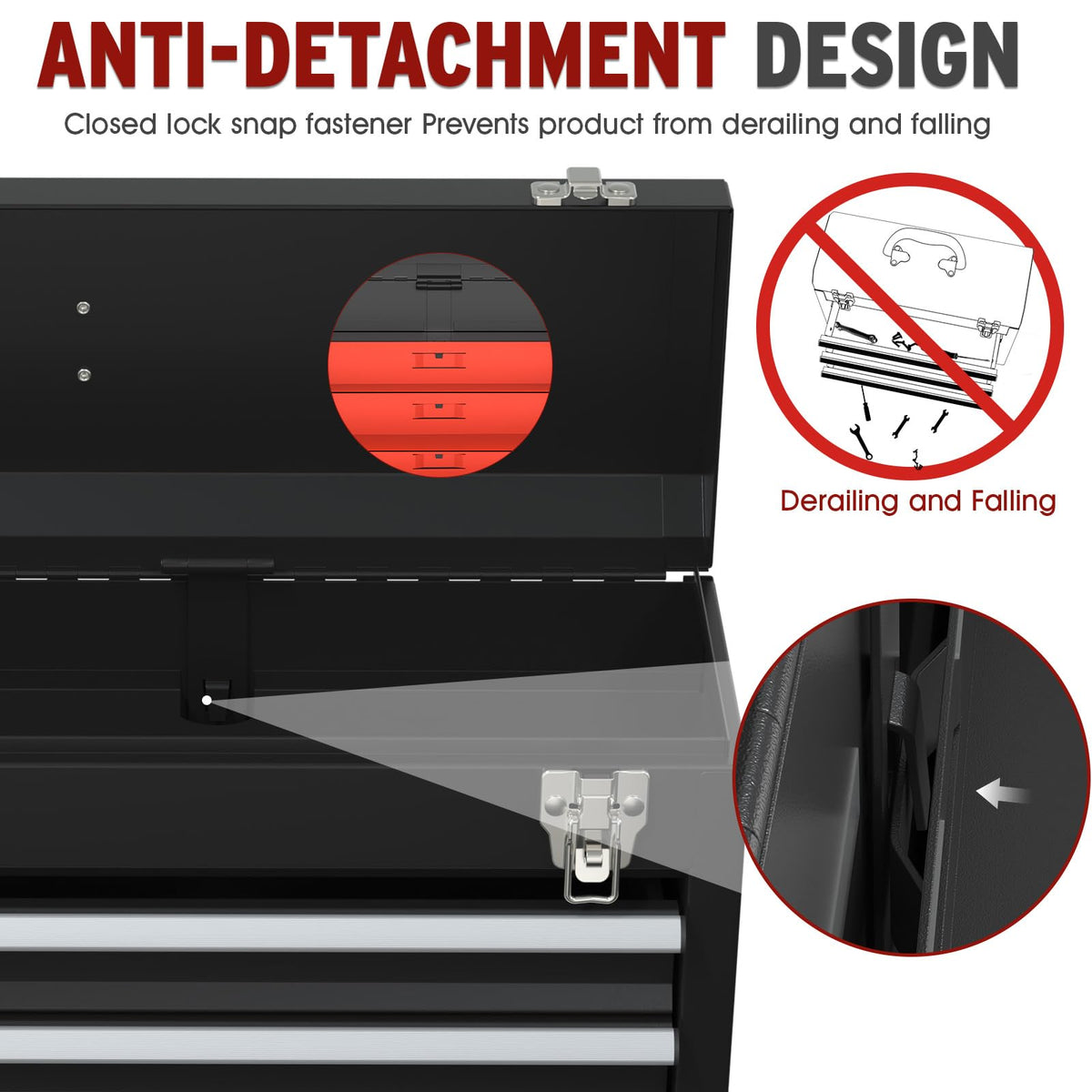 3 Drawer Steel Tool Box with Locking System T9197