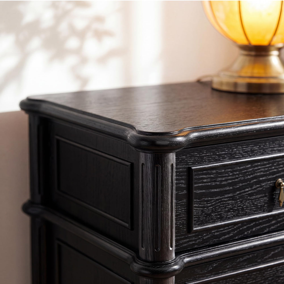 63" 9-Drawer Wood Dresser with Power Outlet, Black U796932