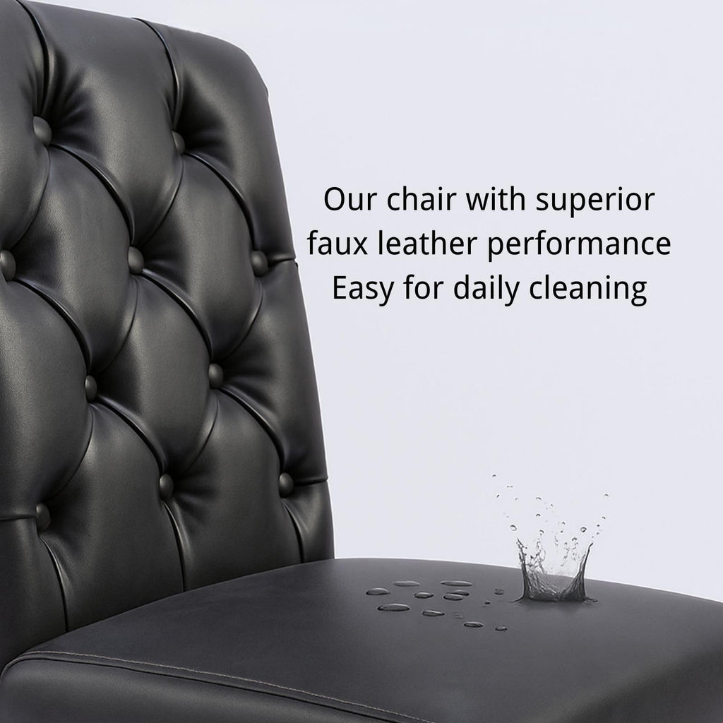 Black PU Leather Dining Chairs Set of 4 C970
