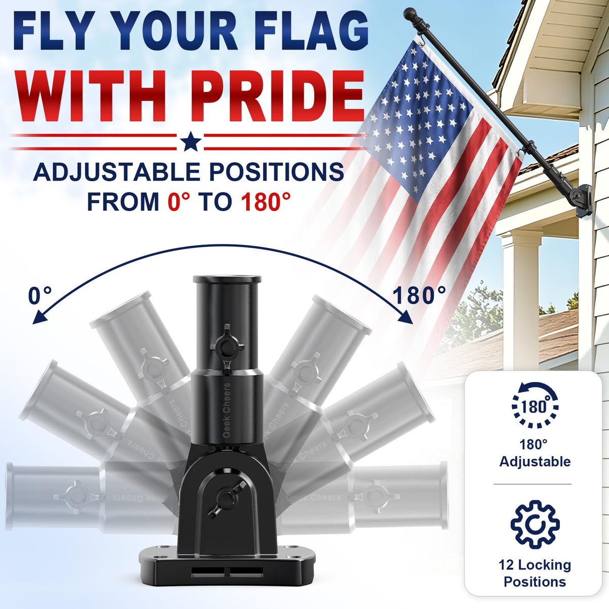 Heavy Duty Stainless Steel Flag Pole Holder T683