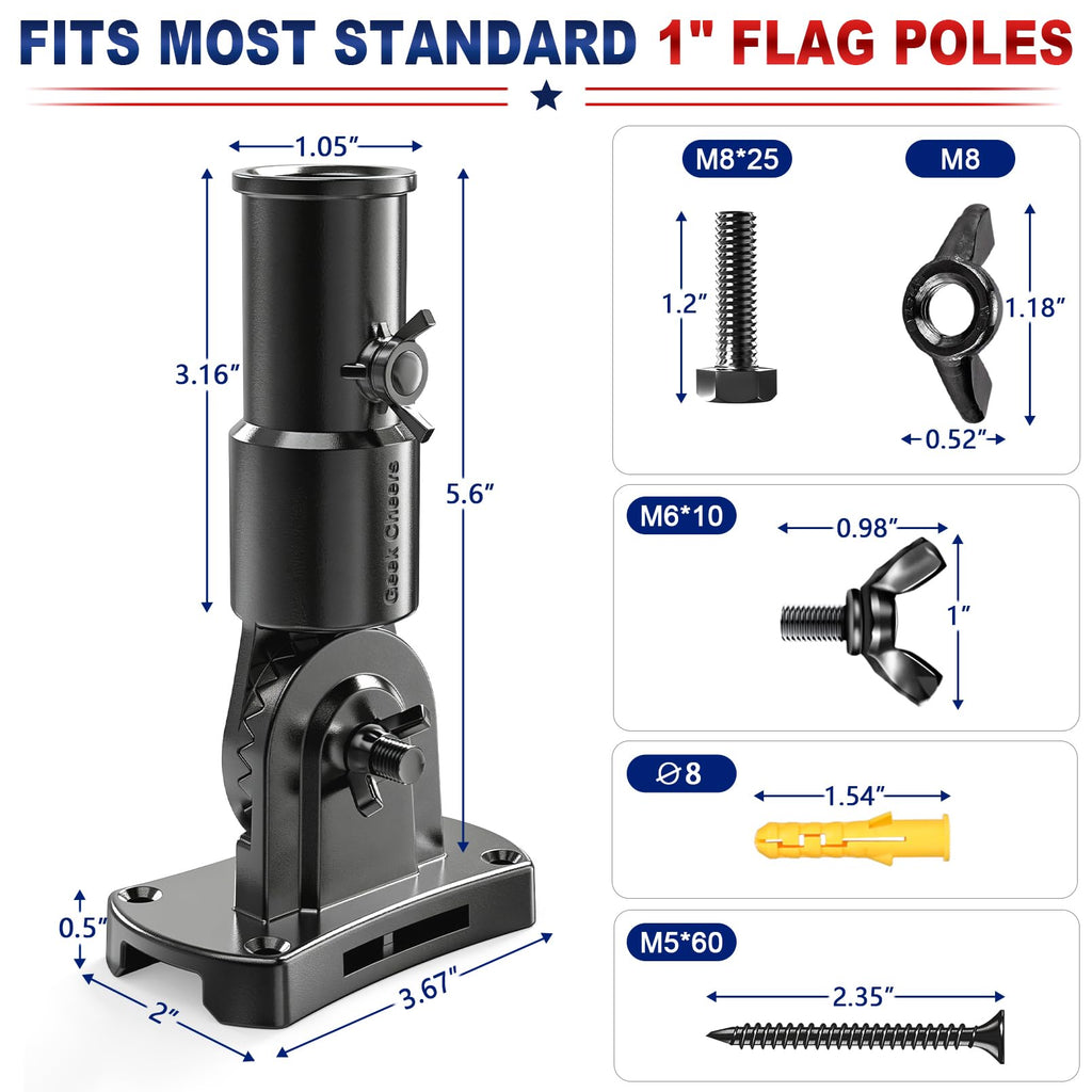 Heavy Duty Stainless Steel Flag Pole Holder T683