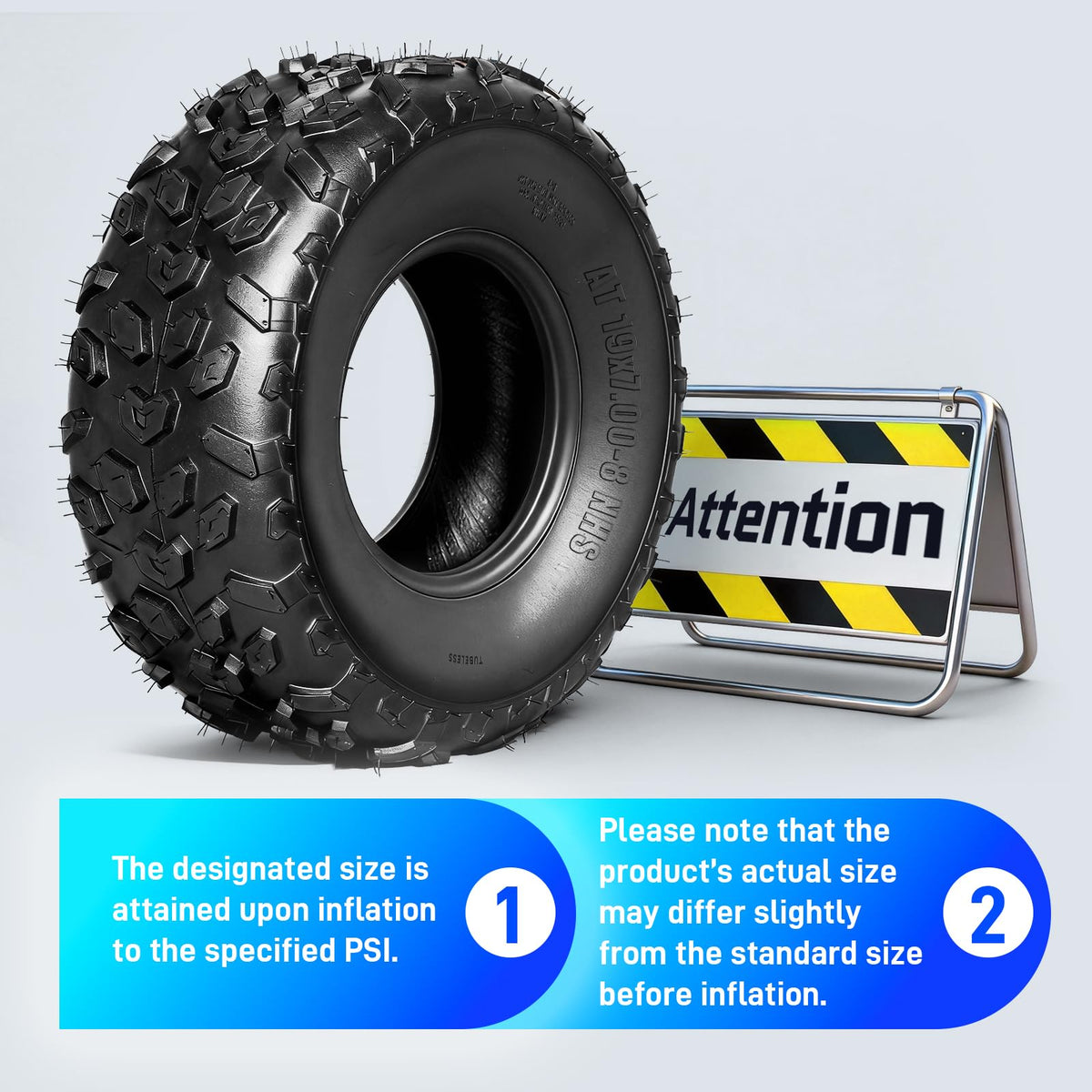 Set of 2 19x7-8 ATV/UTV Tires B935