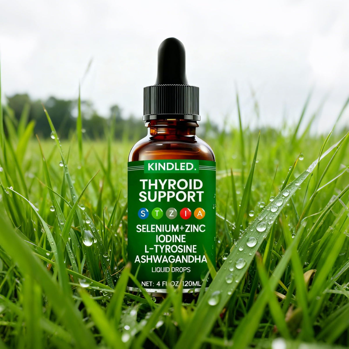 Thyroid Support Drops Selenium Zinc Iodine L-Tyrosine Ashwagandha Liquid Drops 4 FL.OZ Q9788