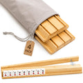 Bamboo Mahjong Racks with Pushers, Set of 4 H470