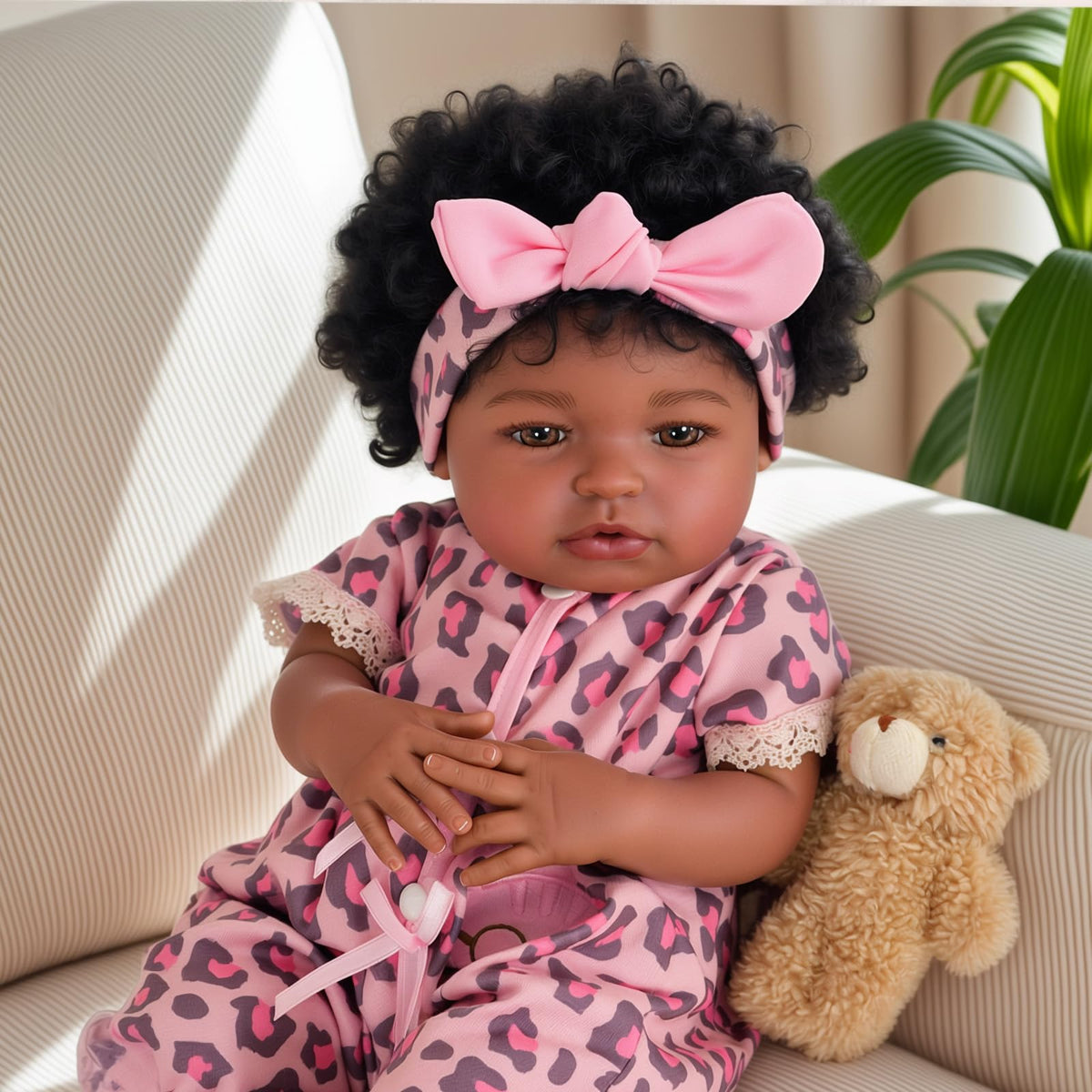 Black 20 Inch Reborn Baby Dolls C364