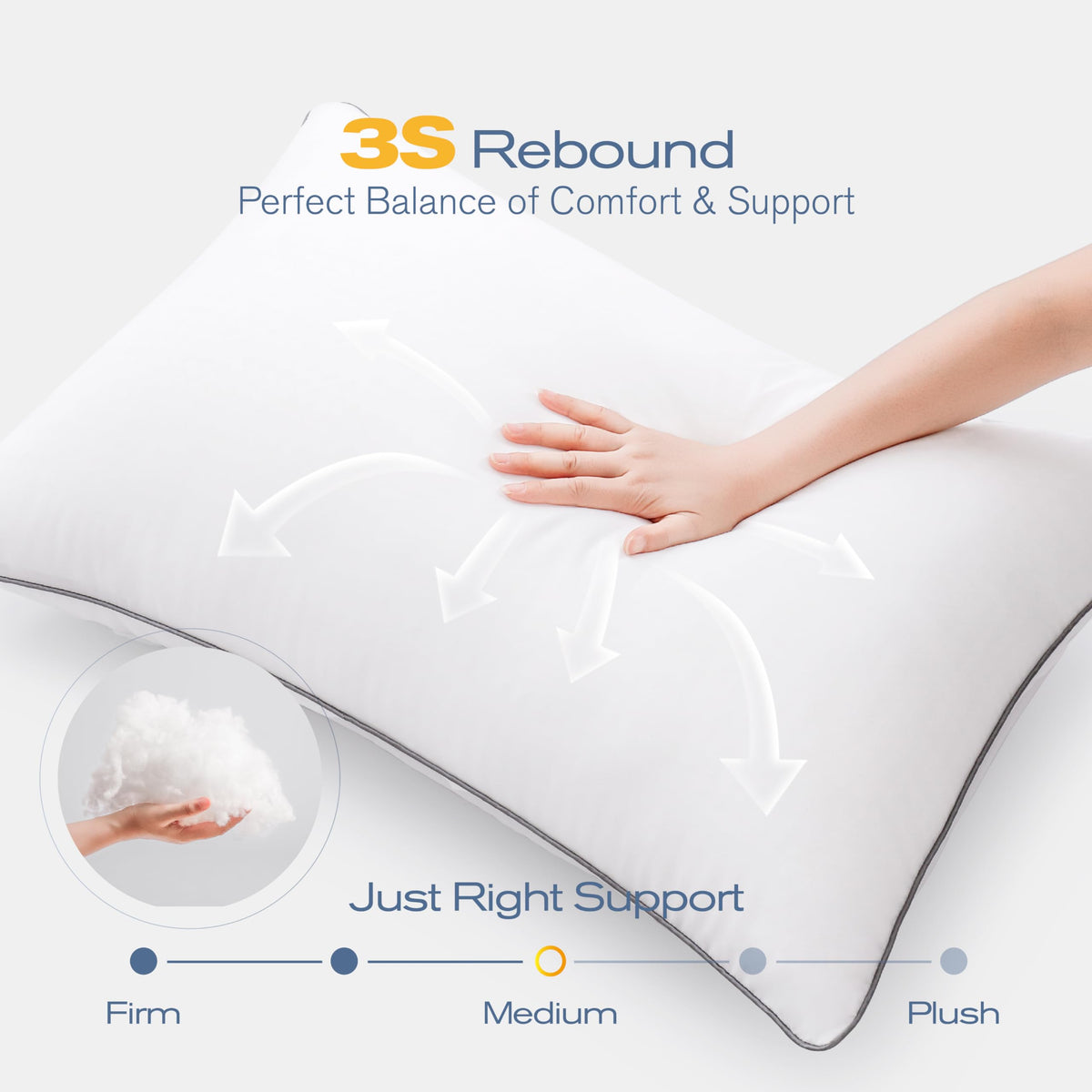 King Size Down Alternative Bed Pillows Set of 4 T8323