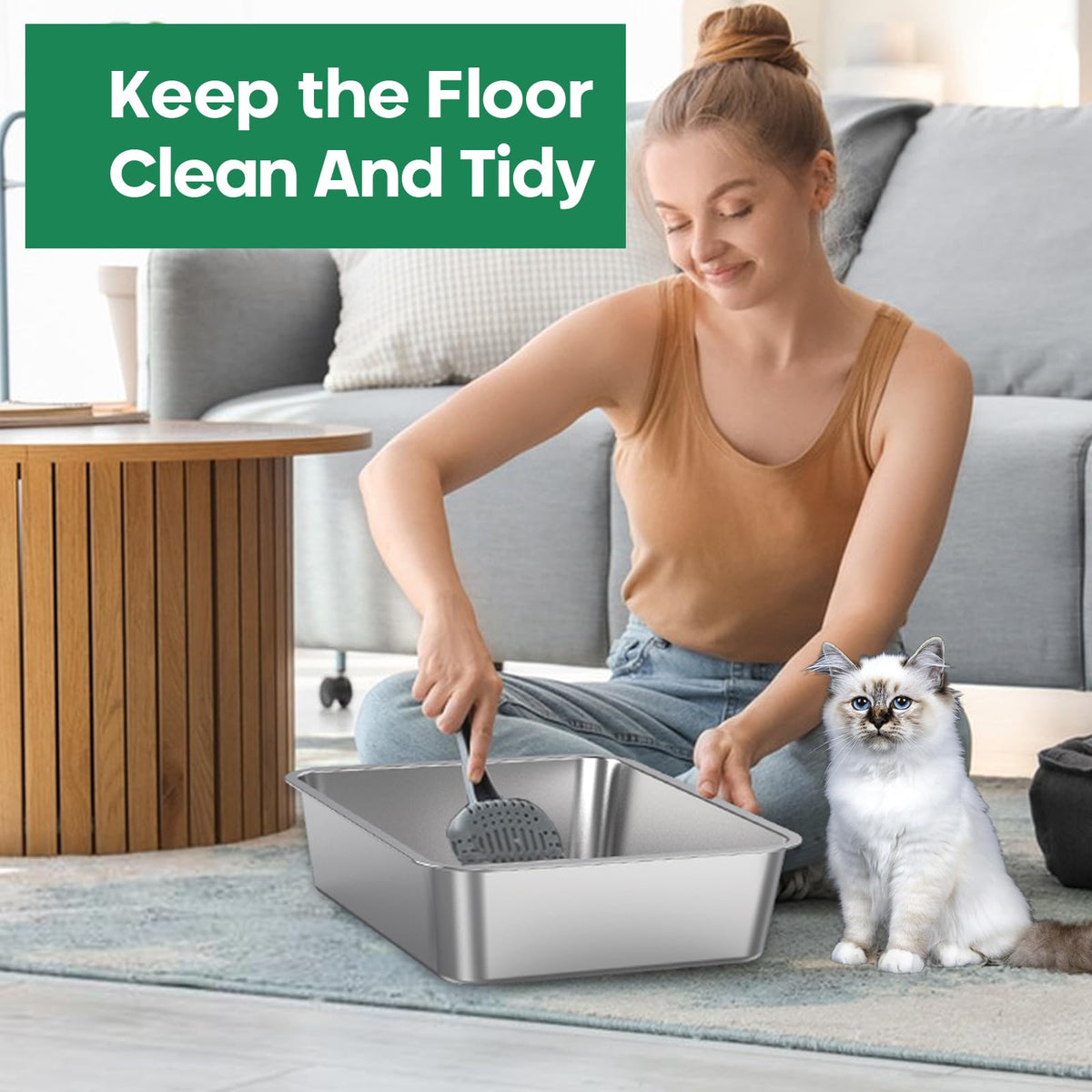 Stainless Steel Cat Litter Box R5343