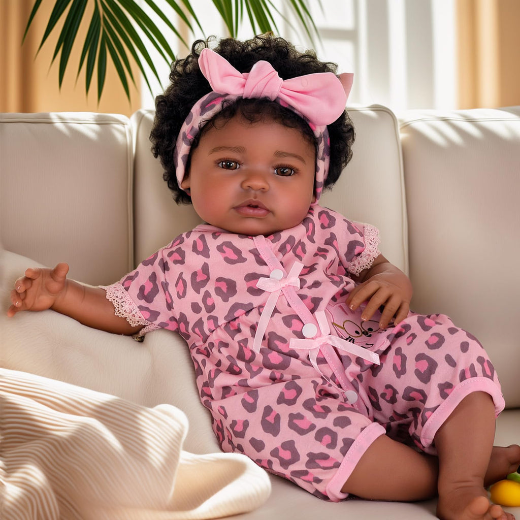 Black 20 Inch Reborn Baby Dolls C364