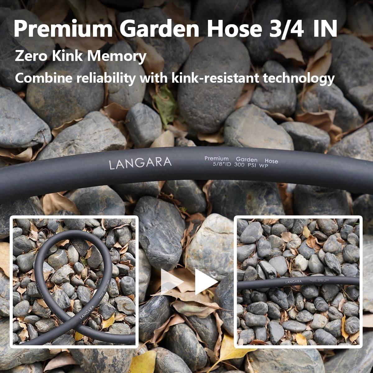 100ft x 3/4" Heavy Duty Hybrid Rubber Garden Hose D272197