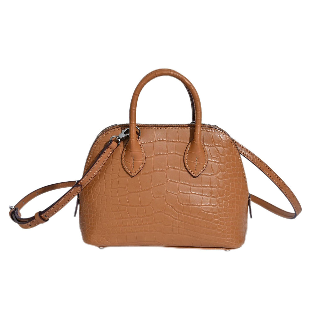 Genuine Leather Croc-Embossed Mini Dome Satchel Y337997