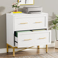 White 2 Drawer Wood File Cabinet D500703
