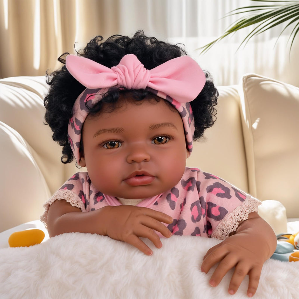 Black 20 Inch Reborn Baby Dolls C364