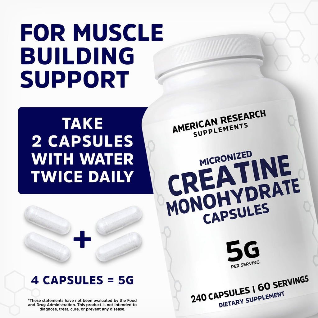 Micronized Creatine Monohydrate Capsules 5G G687