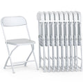 White Foldable Plastic Chair 9 Pack I2674