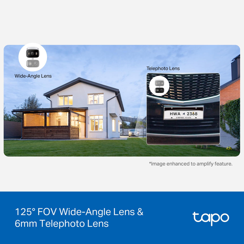 2K Indoor/Outdoor Dual Lens Pan/Tilt Wired Security Camera K984041
