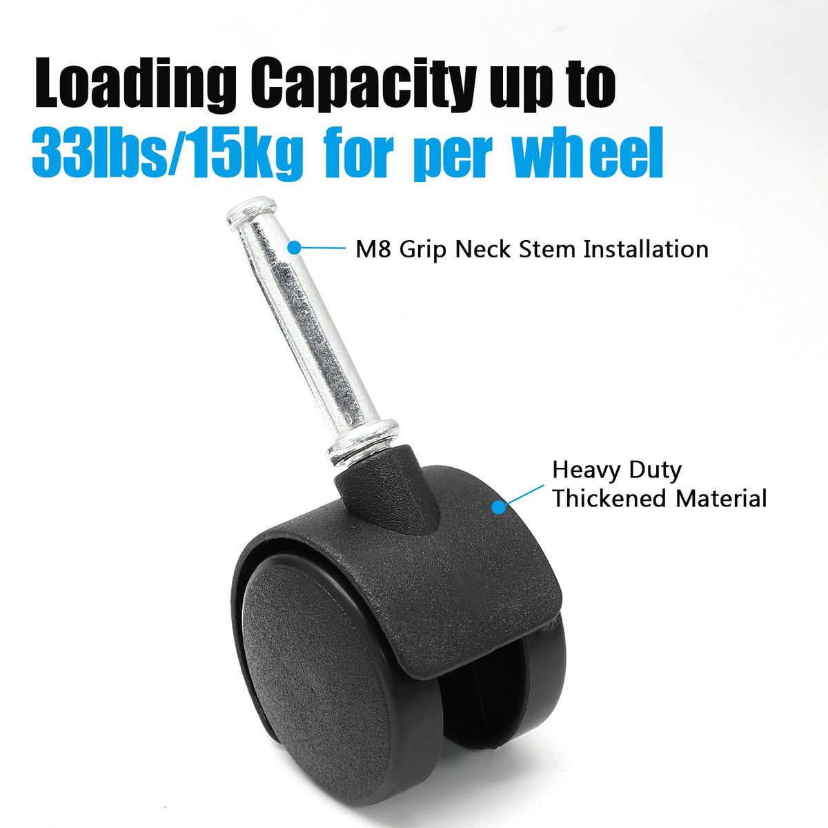 1.5 Inch Swivel Caster Wheels, 4pcs X878