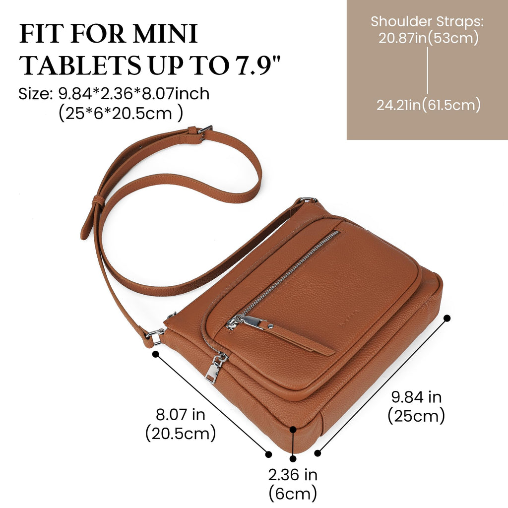 Anti Theft Genuine Leather Crossbody Bag with Wallet N81609