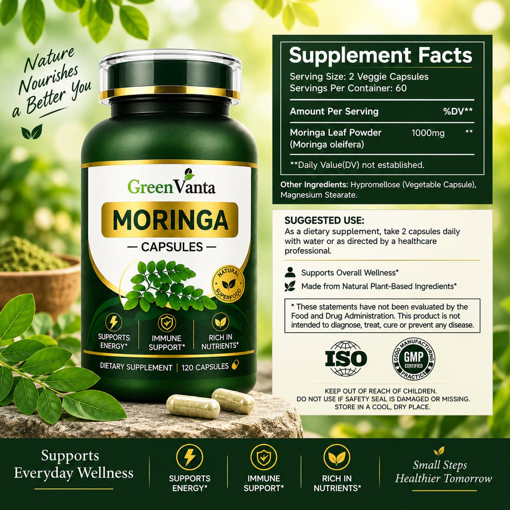 Moringa 500mg Veggie Capsules Z858162