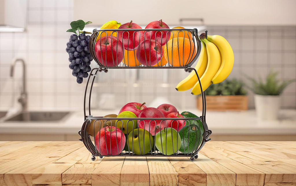 2-Tier Countertop Fruit Basket Holder C15349