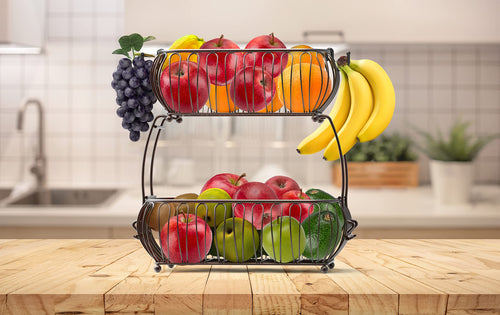 2-Tier Countertop Fruit Basket Holder C15349