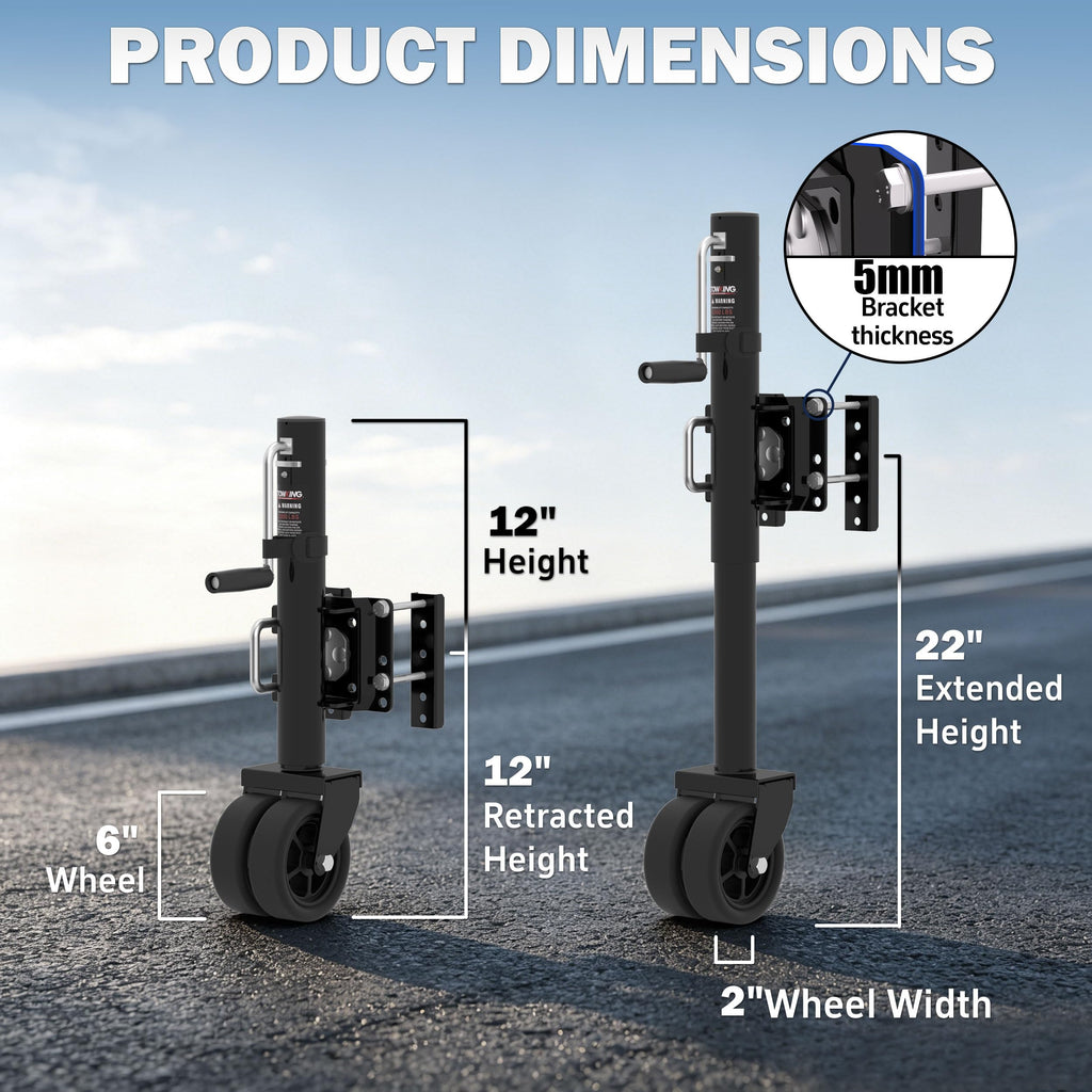 2000 lbs 10" Lift Boat Trailer Jack X331