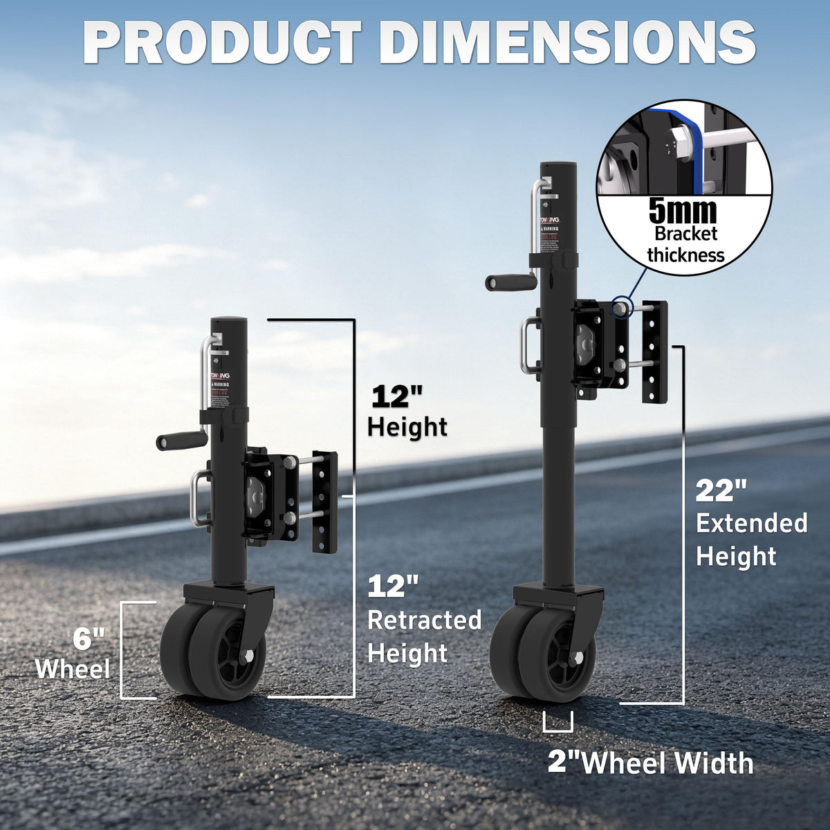 2000 lbs 10" Lift Boat Trailer Jack X331