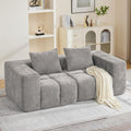 Light Grey Oversized Tufted Memory Foam Loveseat T211