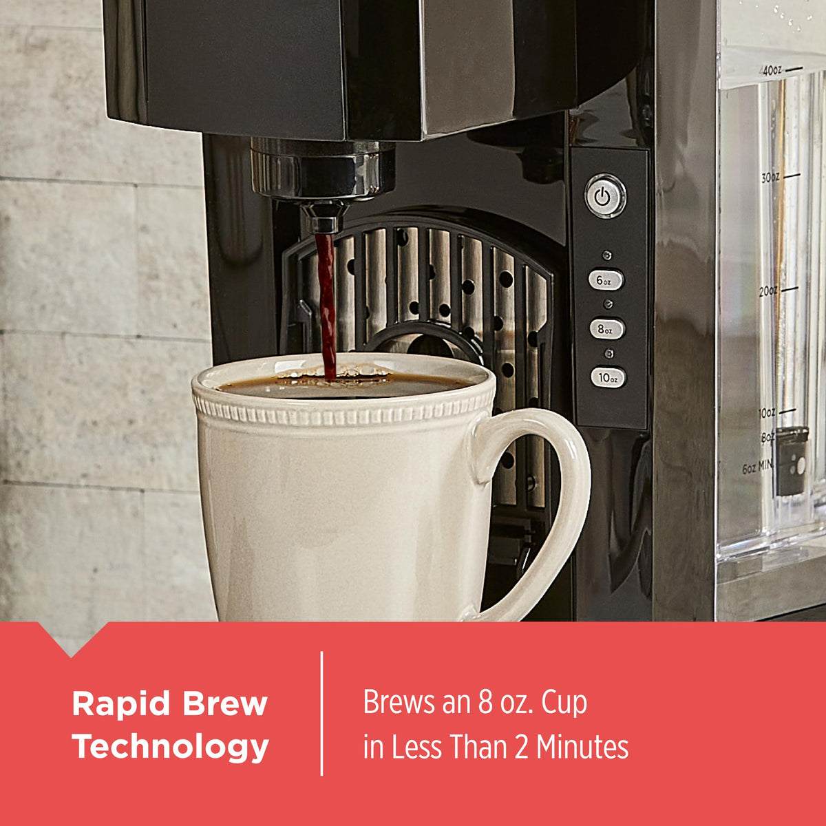 Single Serve K-Cup Brewer with 50oz Water Reservoir O254
