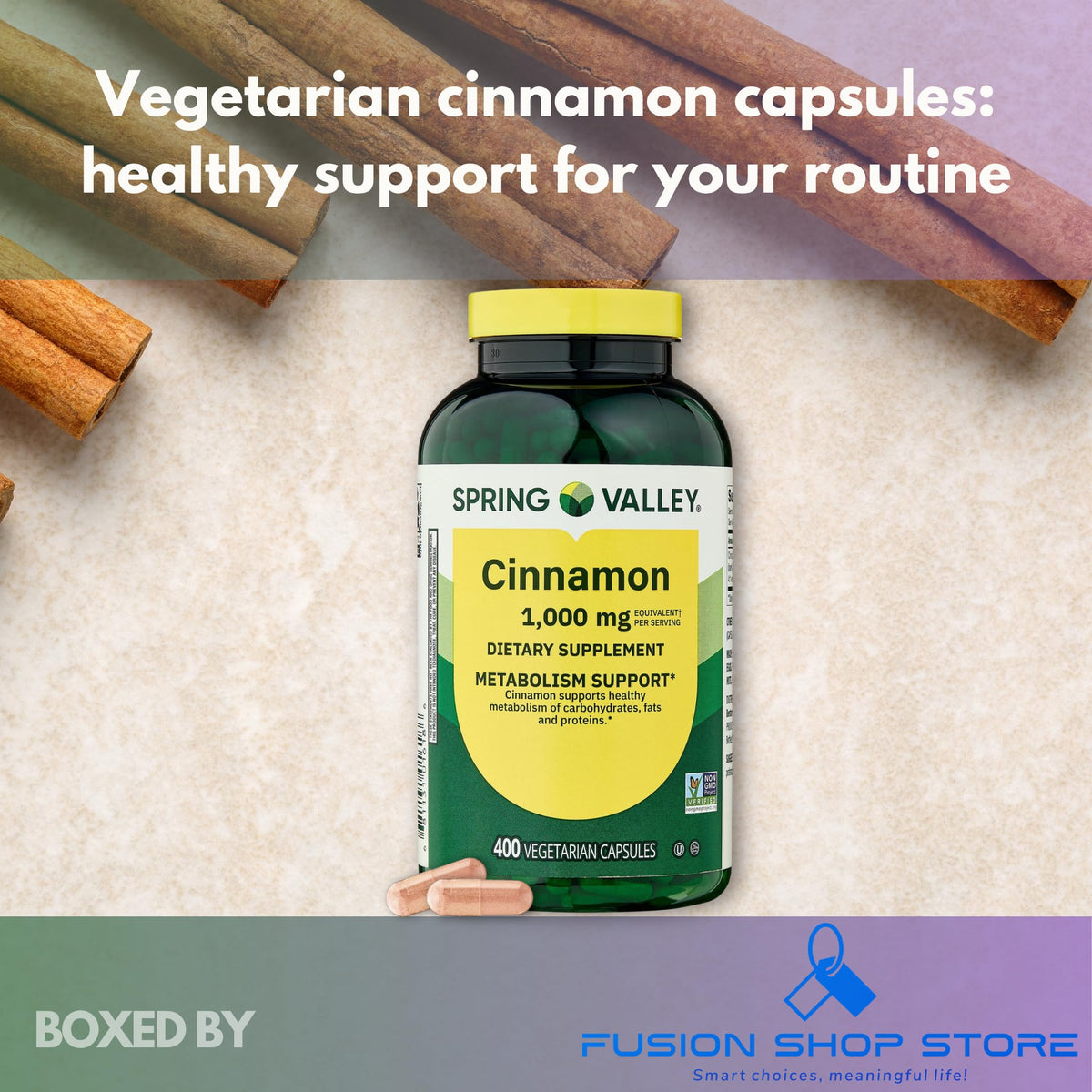 Cinnamon Extract Capsules 400 Count R824