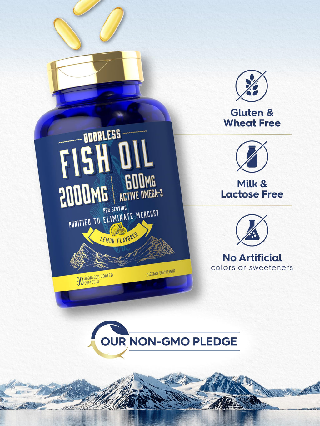 Fish Oil 2000mg Omega 3 Supplement W36388