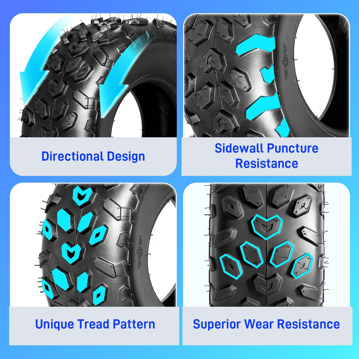 Set of 2 19x7-8 ATV/UTV Tires B935