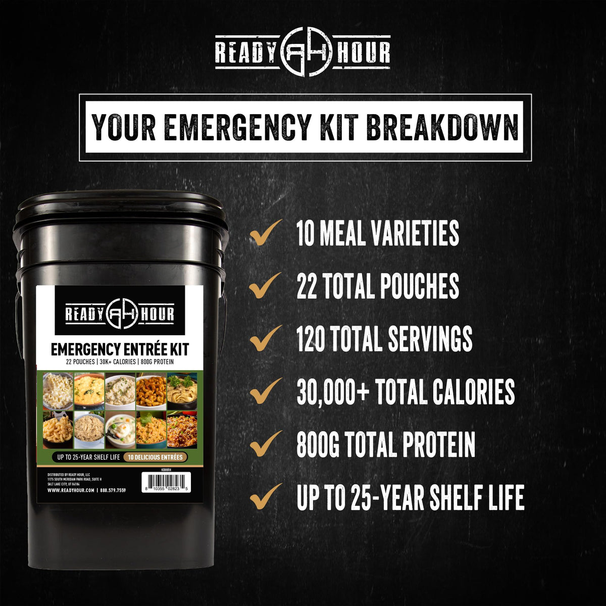 Freeze Dried Emergency Food Supply Bucket R9121