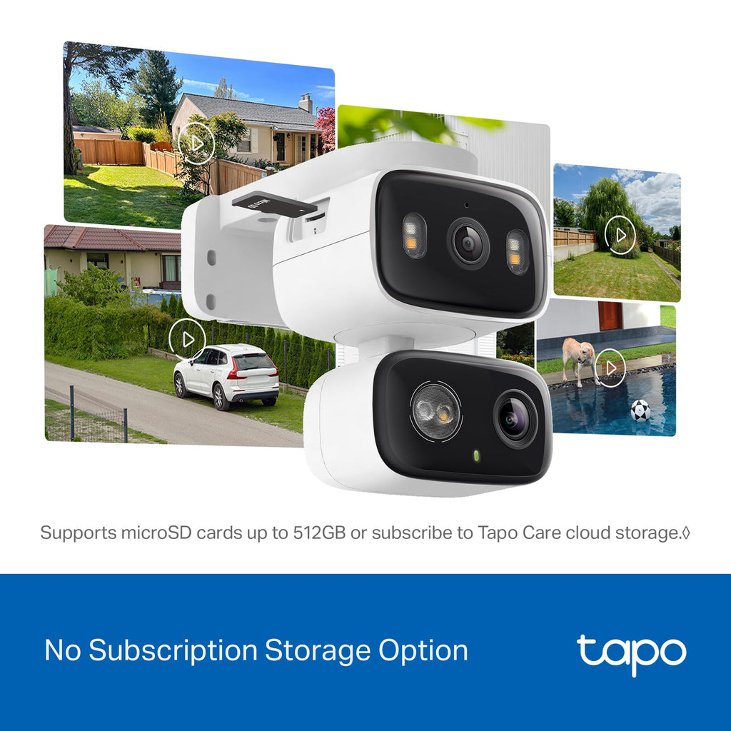 2K Indoor/Outdoor Dual Lens Pan/Tilt Wired Security Camera K984041