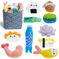 10 PC Squeaky Plush Dog Toys with Bag H8408