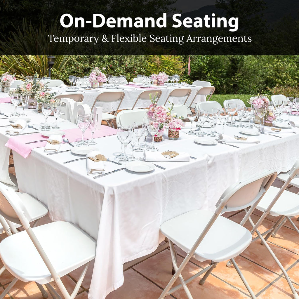 White Foldable Plastic Chair 9 Pack I2674