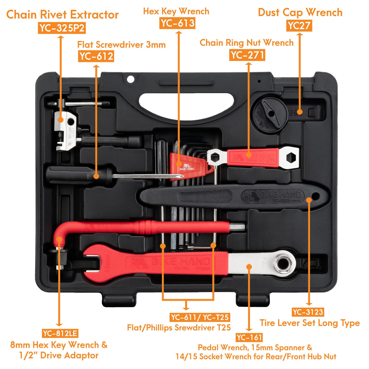 18 Piece Bike Repair Tool Kit Set with Torque Wrench G822137