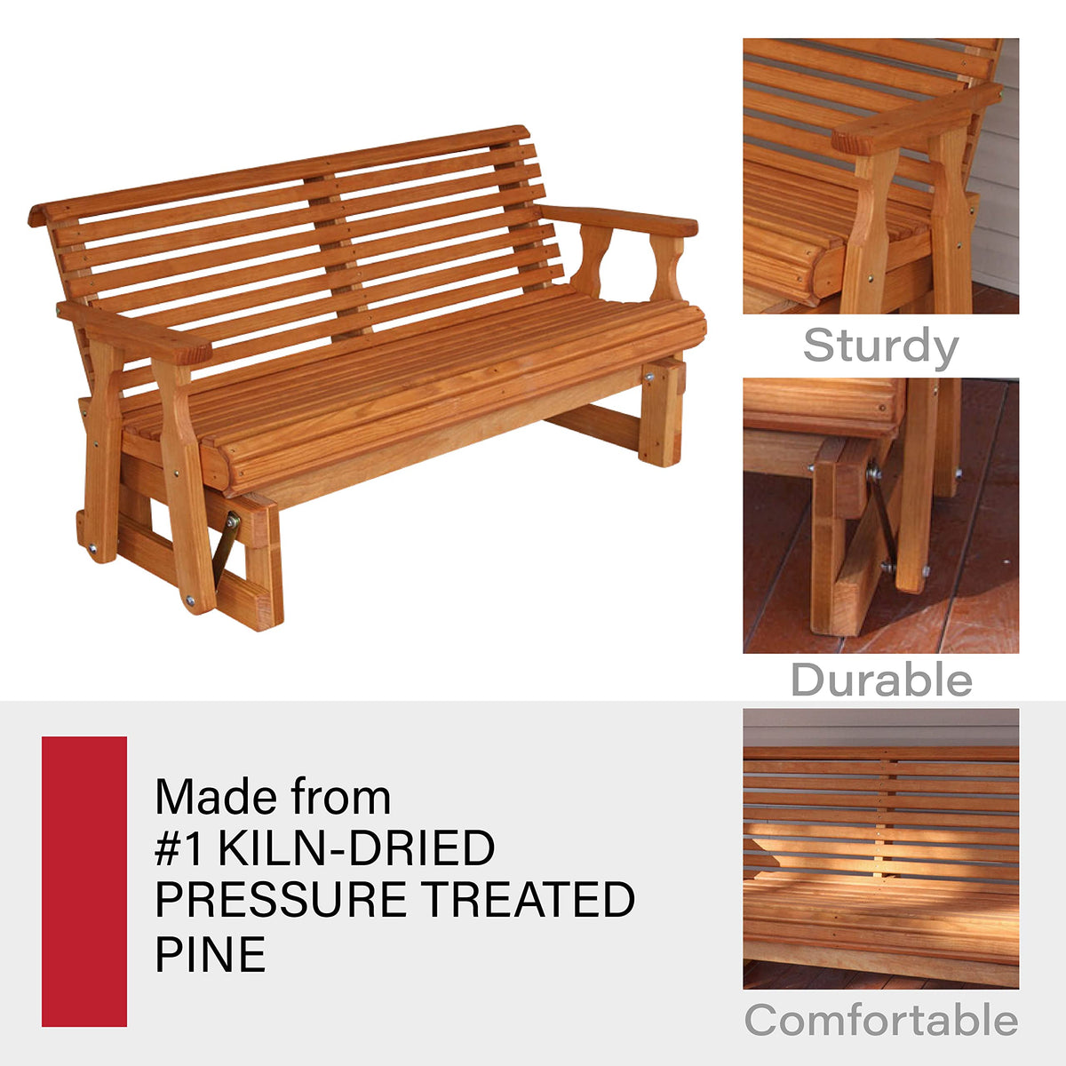 Heavy Duty 800 Lb Porch Glider J9143