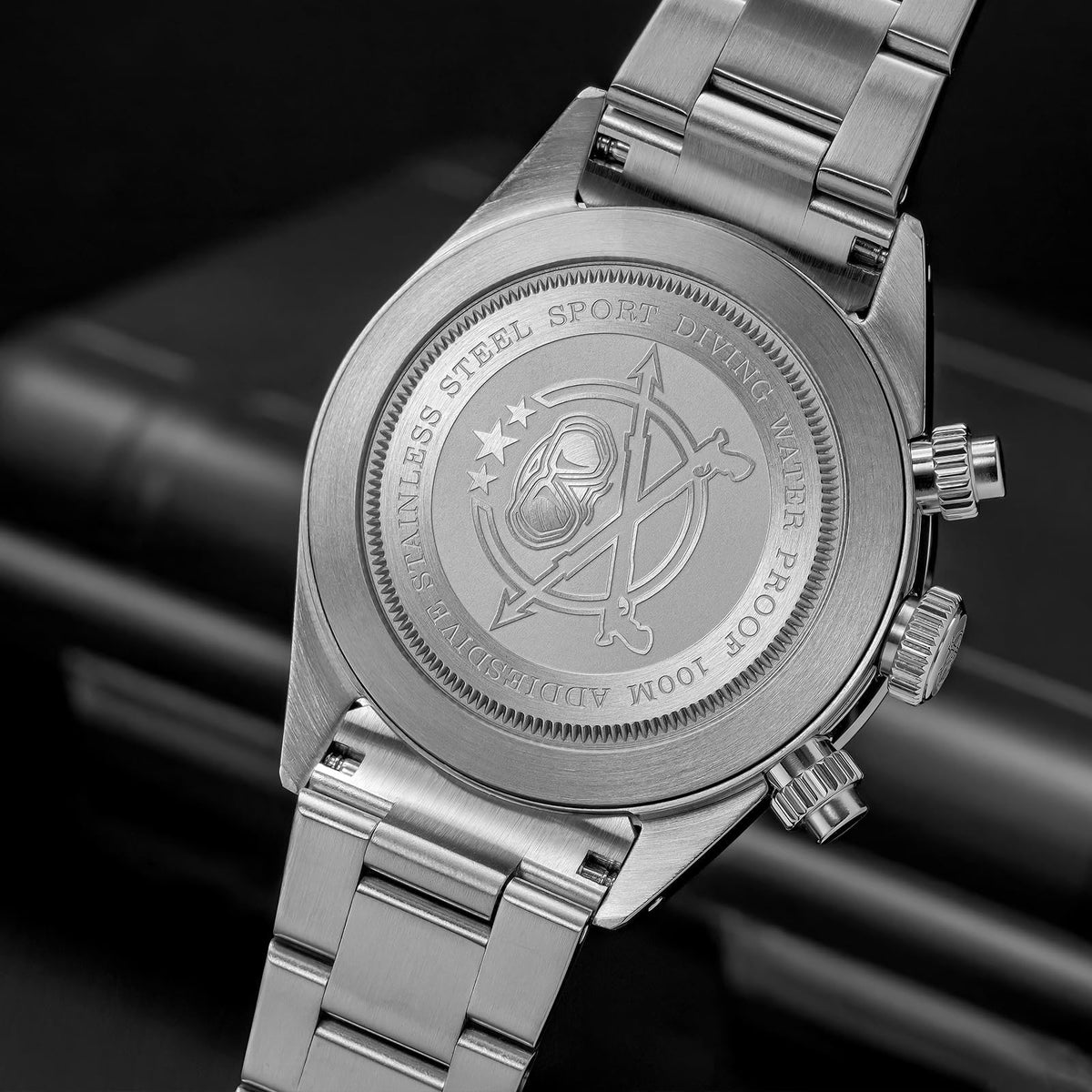 Mens Chronograph Watch Ceramic Tachymeter Bezel 100 M Waterproof H569212
