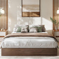 Wooden California King Size Platform Bed Frame U658