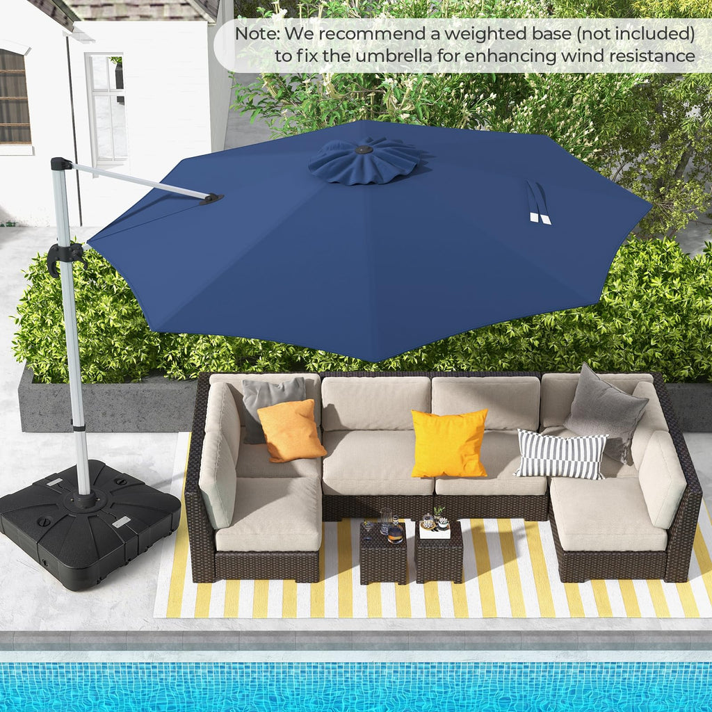 11 FT Cantilever Patio Umbrella with 360° Rotation Q19213