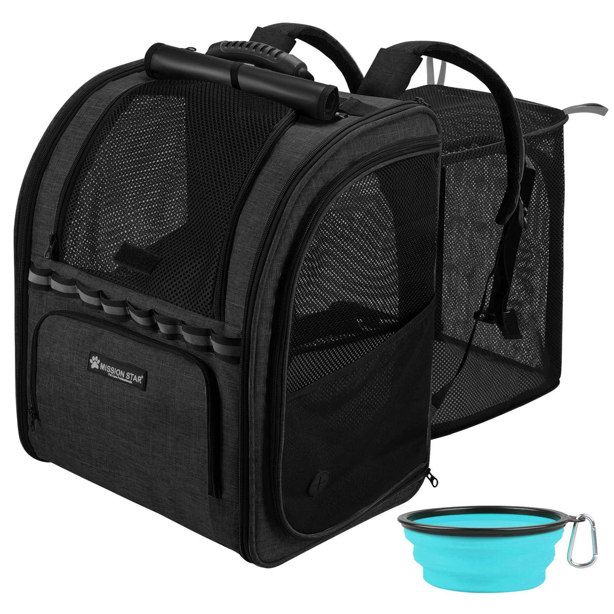 Expandable Breathable Mesh Cat Dog Carrier Backpack X689631