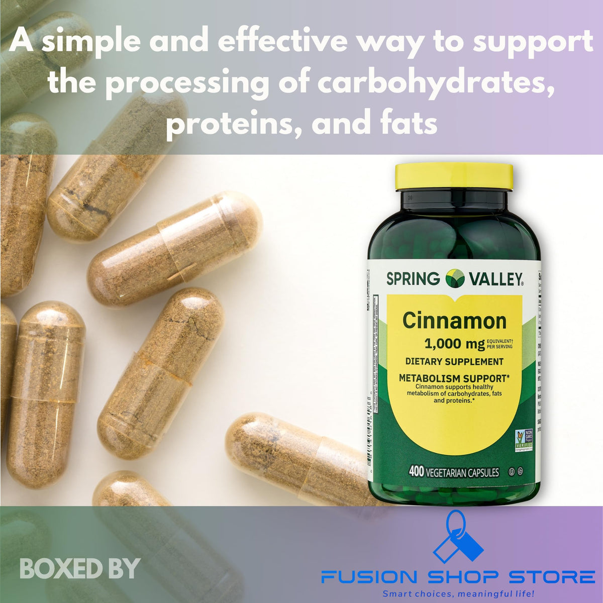 Cinnamon Extract Capsules 400 Count R824