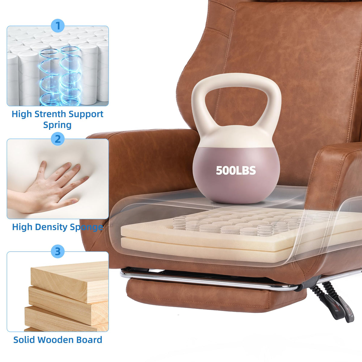 3D Kneading Massage Office Chair E937431