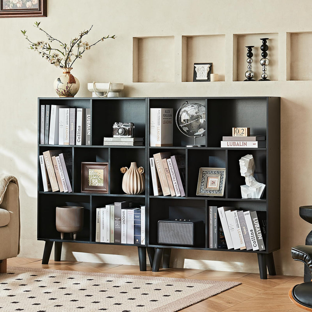 Black Cube Bookshelf with Legs A63826